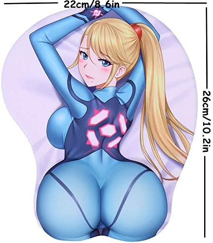 BOO ACE Aran Metroid Samus3D Mousepads Anime Mouse Pads with Wrist Rest 2Way Skin (Aran 1)