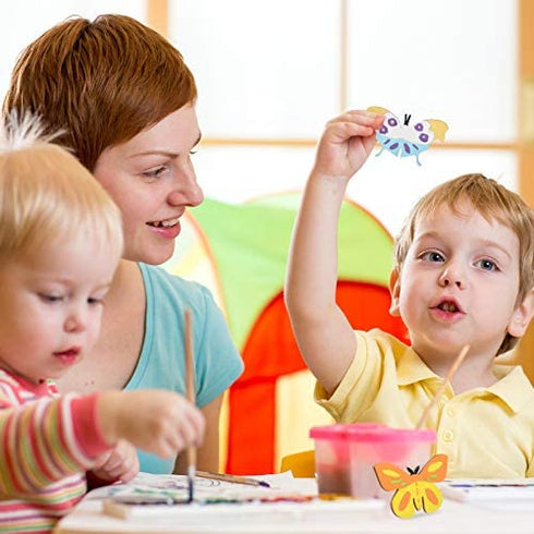 Wood Butterfly Crafts Butterfly Unfinished Wood Cutouts Blank Butterfly Wooden Paint Crafts for Kids Home Decoration Craft Project, 9 Styles (27)