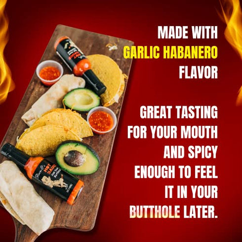 Steve-O's Hot Sauce For Your Butthole | Garlic Habanero Hot Sauce (5 oz)