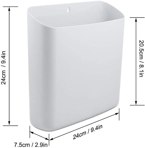 Picowe Magnetic Laundry Storage, Large Lint Holder Bin for Laundry Room, Space-Saving Trash Container Hanging on Dryer, Washer or Wall Mount Trash Bin (White)
