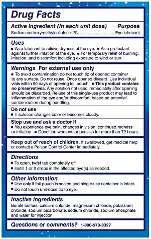 TheraTears Liquid Gel Nighttime Eye Drops for Dry Eyes, 30 Count (Pack of 1)