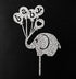 Baby Elephant Cake Topper-Baby Shower Cake Topper,Gender Reveal Party Decorations (Silver)