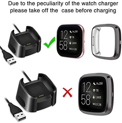 Wepro Screen Protector Case Compatible with Fitbit Versa 2 Smartwatch, 3-Pack Soft TPU Plated Bumper Full Cover Cases for Fitbit Versa Watch, Clear/Black/Rosegold, Shock Proof Fit Shell Replacement