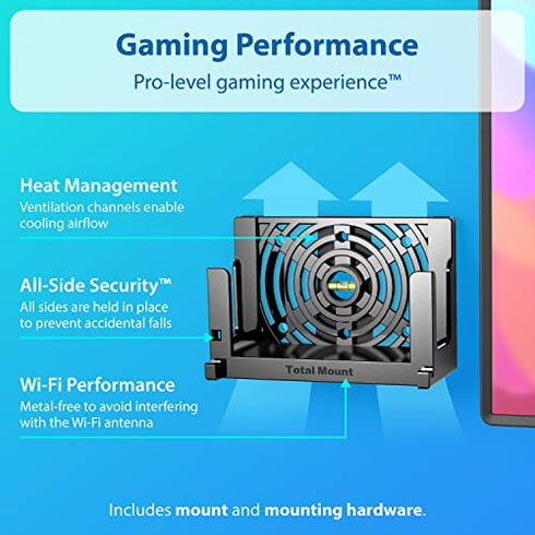 TotalMount for Nintendo Switch (Mounts Nintendo Switch on wall near TV)