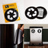 Recycle and Trash Logo Magnetic Sticker 4in x 4in - Organize Trash - for Metal cans, containers and Bins - Home or Office - Premium Magnet (Small, Black - Magnetic)