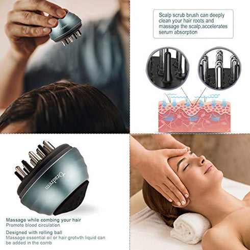 Oradrem Hair Applicator Comb Brush Hair Scalp Massaging Brush Hair Root Treatment Applicator, Suit for Various Brands Hair Restorer,Essential oil,Liquid Guide(Green)