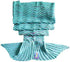 DDMY Mermaid Tail Blanket Crochet Mermaid Blankets Seasons Warm Soft Handmade Sleeping Bag Best Birthday for Kids Teens Adult 74''x35'' Mint Green