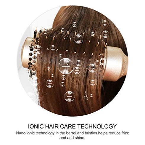 BANGMENG Round Brush with Boar Bristles, Nano Thermal Ceramic Ionic Round Barrel Hair Brush | Enhance Texture, For Straightening Curling & Drying (1 3/4 inch)…