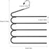 HuaQi Pants Hangers Space Saving Hangers for Closet Organizer Non Slip Closet Storage Organizer for Jeans Towels Scarves (Black, 4)