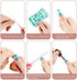168 Pieces 12 Sheets Full Wrap Nail Polish Stickers Self Adhesive Glitter Gradient Marble Color Street Nail Decal Strips with Glass Nail File for Women Girls DIY Nail Craft (Abstract Style)