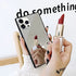 LUVI Square for iPhone 13 Pro Max Mirror Case for Women Makeup Cute Luxury Glossy Glass Mirror Back Design Cover with Silicone Bumper Slim Thin Case for iPhone 13 Pro Max 6.7 inch