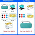 Accessories Kit for Nintendo Switch Lite - YOOWA Accessories Bundle with Carrying Case, Protective Cover case, 2-Pack Tempered Glass Screen Protector, Adjustable Play Stand, 6 Thumb Grips