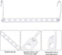 Metal Hangers Organizer Space Saving Hangers Closet Space Saving Wardrobe Clothing Hanger Organizer, Hook Design Closet Organizer Hanger (White,10 Pieces)