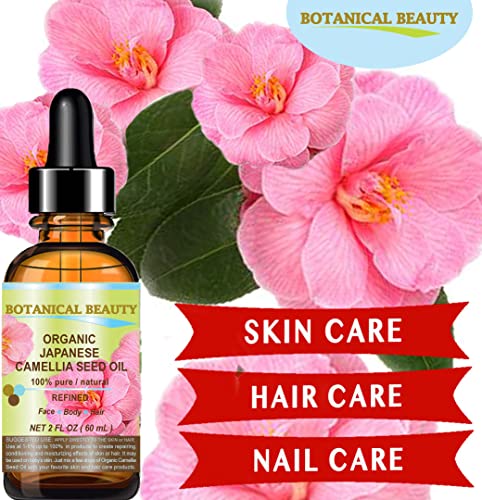 Japanese ORGANIC CAMELLIA Seed Oil. 100% Pure/Natural/Undiluted/Refined/Cold Pressed Carrier Oil. Rich antioxidant to revitalize and rejuvenate the hair, skin and nails. 0.5 Fl.oz-15ml.
