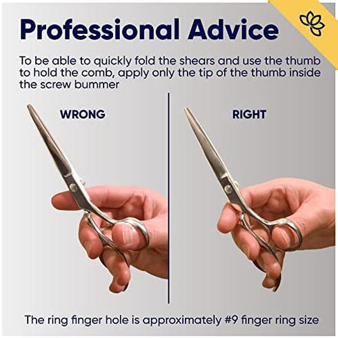 Equinox Professional Hair Cutting Scissors Set - Hair Cutting & Thinning/Texturizing Shears Set - 6.5” Overall Length - Razor Edge Barber Scissors for Men & Women - Premium Shears For Salon & Home Use