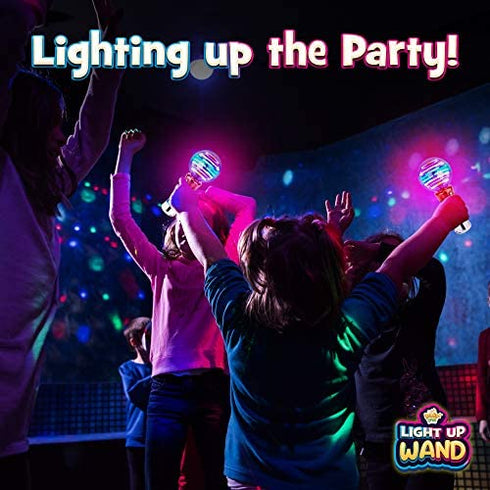 Spinning Light Up Wand for Kids in Gift Box, Rotating LED Toy Wand Stocking Stuffers for Boys and Girls, Magic Sensory Toys for Autistic Children, Best Birthday Gift for 4th of July 3, 4, 5, 6, 7, 8