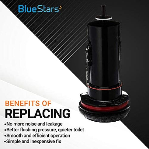 2 Packs K-GP1059291 Canister Flush Valve Seal Replacement part by Blue Stars - Exact Fit for Kohler toilets - Replaces 2475620 GP1059291 1049291 - Long-Lasting Rubber - Improves the lifecycle by 50%