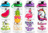 Home Tune 30oz Water Drinking Bottle - Tritan BPA Free, Chug Spout, Push-Button Flip Lid, Time Marker, Lightweight, Leak-Proof Water Bottle with Cute Print Design for Girls & Boys