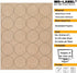 Mr-Label 2” Printable Natural Kraft Brown Round Label - Round Dot Sticker - for Mason Jar Lid | Crafts | Candles | Candy | Party Favor | Gift Label - for Inkjet / Laser Printer (10 sheets/200 Labels)