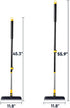 Yocada Floor Scrub Brush 55.9" Telescopic Handle 2 in 1 Scrape Brush Stiff Bristle Shower Scrubber for Cleaning Patio Bathroom Garage Kitchen Wall Deck Tub Tile