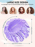 POPCHOSE Shower Cap, Large Shower Caps for Women Long Hair, Reusable Double Layer Waterproof Shower Hair Bath Cap, Stylish Satin Hair Bonnet, Soft Comfortable EVA Lined Shower Hat for All Hair Length