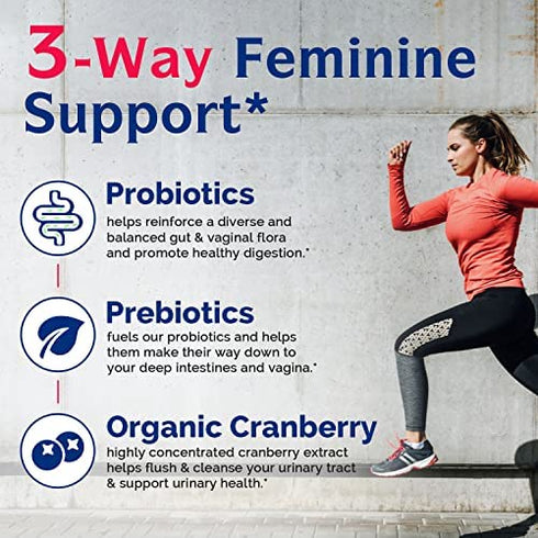 INNATE Vitality Probiotics for Women, 50 Billion CFUs, 17 Proven Strains, 60 Veggie Caps, Formulated with Prebiotics and Cranberry Extract,Non-GMO, Supports Vaginal, Digestive and Immune Health