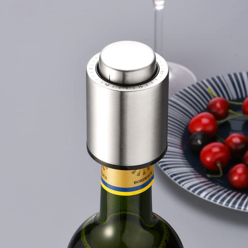 Limx Oasis 2 PACKS of Vacuum Wine Bottle Stoppers,Stainless Steel Wine Vacuum Pump with Silicone Plug, Reusable Wine Preserver with Time Scale,Best Gift Accessories,Oasis S02