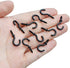 100pcs 1/2inch Black Screw Cup Hooks Screw-in Ceiling Hooks Cup Hanging Hooks Light Hooks for Home and Office Use