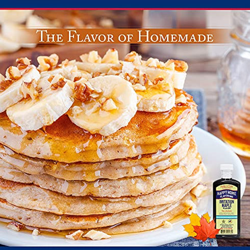 Happy Home Imitation Maple Flavoring, Non-Alcoholic, Certified Kosher, 7 oz.