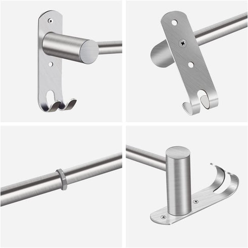 Single Towel Bar for Bathroom, Kitchen, Adjustable Towel Bar 15.2 to 26.5 Inch, Made of Stainless Steel 304, Wall Mounted Towel Holder Bar with Screws Kit, Brushed Texture¦