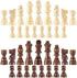 AMEROUS Wooden Chess Pieces Only, 32 Pieses Standard Tournamen Staunton Wood Chessmen - 3.05" King / Storage Bag / Gift Package, Chess Game Pawns for Chessboard, Replacement of Missing Pieces