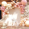 Sweet Baby Co. Dusty Rose Pink Balloon Garland Kit Arch with Matte Mauve, Nude, Taupe, Caramel, and Rose Gold Metallic Balloons Neutral Decorations for Baby Bridal Shower, Birthday Party Ballon Wall