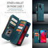 HAII Case for Moto G Stylus 5G 2021, Flip Leather Wallet Case with 10 Card Slot Holder Zipper Pocket Kickstand Magnetic Closure Shockproof Flip Folio Cover for Moto G Stylus 5G 2021 (Teal)