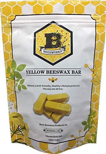 Beesworks® (6) 1oz Yellow Beeswax Bars - Package of (6) 1oz Bars (6oz) - Cosmetic Grade