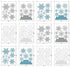 Paper Riot Co. Peel-and-Stick Assorted Snowflake Frozen Theme Holiday Vinyl Wall Decal Set, 186 Count