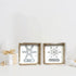 Heyaner Christmas Decorations for Home Snowflake Believe Joy Table Decor Wooden Rustic Farmhouse Block 2Pack 7 x 7 Inches Winter Holidays Sign for Party Coffee Table