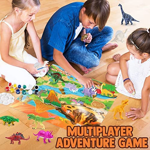 FUNZBO Kids Crafts and Arts Set Painting Kit - Dinosaurs Toys Art and Craft Supplies Party Favors for Boys Girls Age 4 5 6 7 Years Old Kid Child Creativity DIY Gift Set