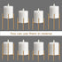 Jiyimi Christmas Gold Geometric Candle Holders Set of 4 for Table Centerpiece Metal Iron Fireplace Candelabras Candlestick Centerpieces Straight Triangle Stands for Pillar Candles Floor