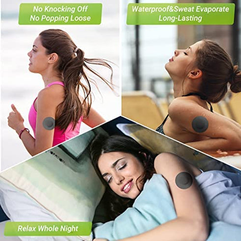 Sensor Covers for Freestyle Libre 2 Swimming Waterproof (25PCS)+ 1 Hardshell Cover, No Glue on Sensor, 1-Hand Patching/Removing, Adhesive Patches, CGM Overpatch, Freestyle Libre 14 Day Sensor Patches