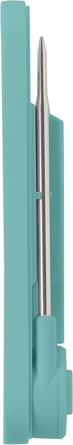 Taylor Precision Products Folding Stem Display Food Instant Read Digital Thermometer, 0.7 Inch LCD Readout, Teal