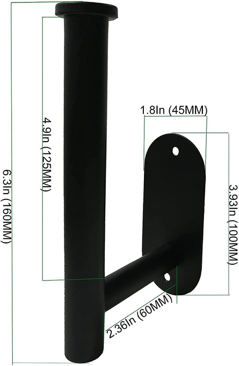 Heavy-Duty Calegency Self Adhesive Toilet Paper Holder, SUS304 Wall Mounted Toilet Roll Holder Drilling Optional, Matt Black Bathroom Toilet Paper Rack