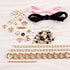 Make It Real - Juicy Couture Mini Chains and Charms - DIY Charm Bracelet Making Kit - Friendship Bracelet Kit with Charms, Beads & Cords - Arts & Crafts Bead Kit for Girls - Make 5 Bracelets