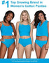 Fruit of the Loom Women's Eversoft Cotton Brief Underwear, Tag Free & Breathable