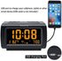 DreamSky Alarm Clock Radio for Bedroom - FM Radio Clock with Battery Backup, USB Charing Port, 1.2 Inch Bold Digit 0%-100% Dimmer, Adjustable Alarm Volume, Temperature, Snooze, Sleep Timer, 12/24H