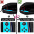 Daydayup Switch Case and Tempered Glass Screen Protector Compatible with Nintendo Switch - Deluxe Hard Shell Travel Carrying Case, Pouch Case for Nintendo Switch Console & Accessories, Streak Red