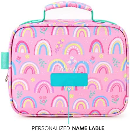 mibasies Kids Lunch Box for Girls and Boys Toddler Insulated Lunch Bag (Rainbow)
