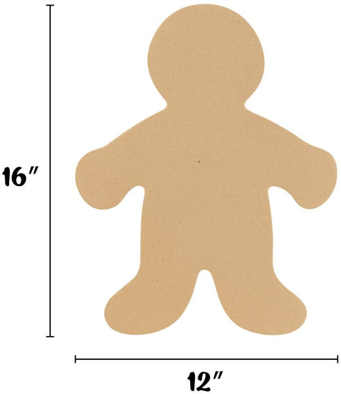 Hygloss Products Kid Shape Cuts Outs Assorted Multi-Cultural Paper - 16", 25 Pack (68253)