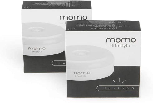 Momo Lifestyle - Luzinha Motion Sensor Night Light, Automatic Motion Activated Night Light LED Warm Yellow 3.7V 500mAh USB Rechargeable Battery Attachable Everywhere (2 Pack)