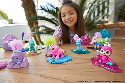 Cave Club Dino Baby Crystals, Surprise Pet with Accessories and Slime or Moldable Sand, Collectible Animal Unboxing Toy for 4 Year Olds and Up