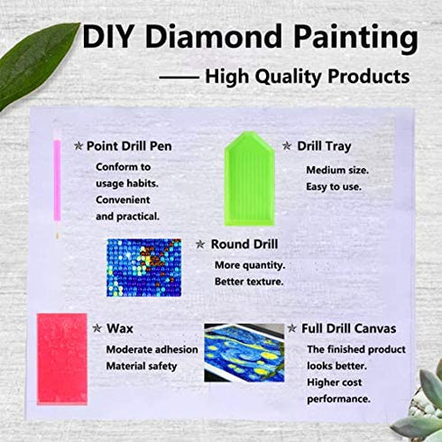 Diamond Painting Kits Dinosaur, VAIIEYO Diamond Art Animal, Paint by Numbers Dragon Full Drill Round Rhinestone Craft Canvas for Home Wall Decor 12x16 inch